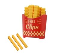 Cute Potato Fry Design Food Clips - Durable Food Bag Clips for Food Storage | Space-Saving Kitchen Tools (12-Pack)
