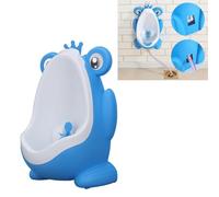 Cute Potty Training Urinal for Boys, Kids Urinal with Funny Aiming Target, Standing Toddler Urinal Wall Mounted Toilet (Blue)