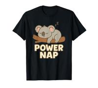 Cute Power Nap Koala Funny Lazy Sleep Design T-Shirt