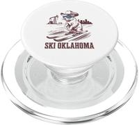 Cute Prairie Dog Skiing in Oklahoma Humorous PopSockets PopGrip for MagSafe