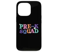 Cute Pre-K Squad Retro Groovy Preschool Student Teacher Case for iPhone 13 Pro