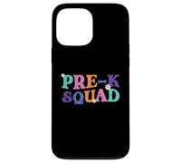 Cute Pre-K Squad Retro Groovy Preschool Student Teacher Case for iPhone 13 Pro Max