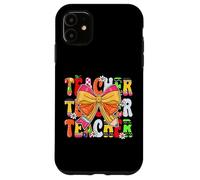 Cute Preppy Coquette Bow Teachers Back to School First Day Case for iPhone 11