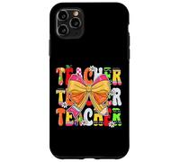 Cute Preppy Coquette Bow Teachers Back to School First Day Case for iPhone 11 Pro Max