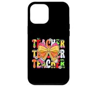 Cute Preppy Coquette Bow Teachers Back to School First Day Case for iPhone 12 Pro Max