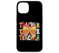 Cute Preppy Coquette Bow Teachers Back to School First Day Case for iPhone 13