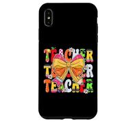 Cute Preppy Coquette Bow Teachers Back to School First Day Case for iPhone XS Max