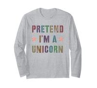 Cute Pretend I'm A Unicorn Colorful Rainbow Fairy My Magical Long Sleeve T-Shirt