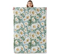 Cute Pretty Deer Blanket, Soft & Warm Flannel Throw - Cozy Plush Lightweight Blankets for Travel, Decor, Bedroom, Office, Sofa for Adults Kids - Ideal for All Seasons 60"×50" Daisy40