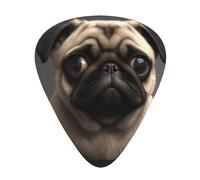 Cute Pretty Pug Dog Print Guitar Pick Comfortable Feel, Clear Sound, Multiple Thicknesses For Varied Tones