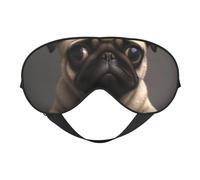 Cute Pretty Pug Dog Printing Sleep Mask for Women Men Double-Sided Print Soft Silk Eye Masks Eye Sleep Shade Cover