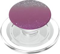 Cute Pretty Sparkly Pink and Silver Coloured Crystal Effect PopSockets PopGrip for MagSafe