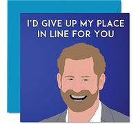 Cute Prince Harry Valentines Card for Wife or Husband Boyfriend Girlfriend