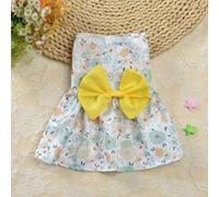 Cute Print Rabbit Clothes Summer Pet Dresses with Bow for Cats Rabbits Small Animals Clothing Outfit Bunny Dress Pet Supplies