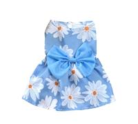Cute Print Rabbit Clothes Summer Pet Dresses with Bow for Cats Rabbits Small Animals Clothing Outfit Bunny Dress Pet Supplies