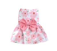 Cute Print Rabbit Clothes Summer Pet Dresses with Bow for Cats Rabbits Small Animals Clothing Outfit Bunny Dress Pet Supplies