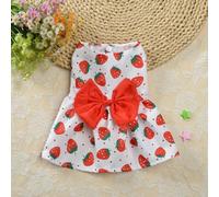 Cute Print Rabbit Clothes Summer Pet Dresses with Bow for Cats Rabbits Small Animals Clothing Outfit Bunny Dress Pet Supplies