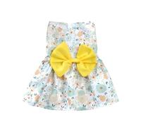 Cute Print Rabbit Clothes Summer Pet Dresses with Bow for Cats Rabbits Small Animals Clothing Outfit Bunny Dress Pet Supplies