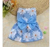 Cute Print Rabbit Clothes Summer Pet Dresses with Bow for Cats Rabbits Small Animals Clothing Outfit Bunny Dress Pet Supplies