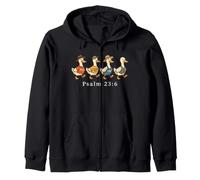 Cute Psalm 23:6 Ducks Walking Faith Cartoon Design Art Zip Hoodie