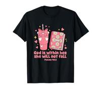 Cute Psalms 46:5 Christian Daisy Bible Heart Cup Faith Art T-Shirt