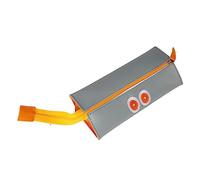 Cute PU Leather Pencil Case with Press Stud Zipper for School Kids 1 Count (Lake Blue)