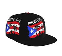 Cute Puerto Rico Flag Baseball Cap Snapback Hats for Men Women Adjustable Flat Bill Puerto Rican Baseball Cap, Puerto Rico Flag_c000002, One size