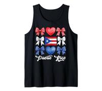 Cute Puerto Rico Flag Hispanic Heritage Month Bow Taino Tank Top