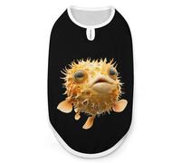 Cute Puffer Fish Funny Dog Vest Cute Sleeveless Pet Shirt Pullover Cats T-Shirts Tank Tops 2XL