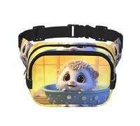 Cute puffer fish Pattern trendy fashionable waist bag, unisex travel sports messenger bag