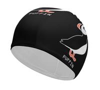 Cute Puffin Bird Unisex Swim Cap Waterproof Swimming Hat For Long And Short Hair Bathing Cap For Men Women