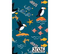 Cute Puffins 2026 Diary: Week to View Planner
