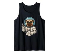 Cute Pug Astronaut Space Explorer Art Tank Top