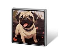Cute Pug Brooch Pins Lapel Pins for Men Women Badge Button Cover Decorative Jewelry Charms for Hats Bags Backpacks Suits Shirts Scarves Clothing Accessories Banquet Wedding Gift