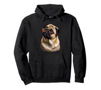Cute Pug Butterfly On Nose Dog Lover Pullover Hoodie