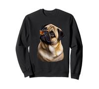 Cute Pug Butterfly On Nose Dog Lover Sweatshirt
