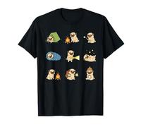 Cute Pug Camping Hiking Campfire Marshmallow Night T-Shirt