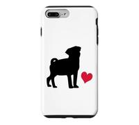 Cute Pug Design with a Heart for Dog Lovers Case for iPhone 7 Plus/8 Plus