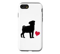 Cute Pug Design with a Heart for Dog Lovers Case for iPhone SE (2020) / 7/8