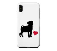 Cute Pug Design with a Heart for Dog Lovers Case for iPhone XS Max