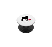 Cute Pug Design with a Heart for Dog Lovers PopSockets Adhesive PopGrip