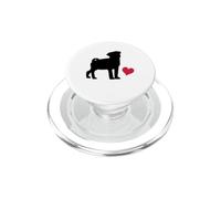 Cute Pug Design with a Heart for Dog Lovers PopSockets PopGrip for MagSafe