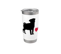 Cute Pug Design with a Heart for Dog Lovers Stainless Steel Insulated Tumbler