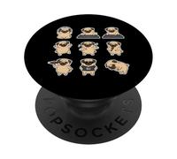 Cute Pug DJ Music Lover Funny Party Dog PopSockets Adhesive PopGrip