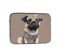 Cute Pug Dog 1 Printed Laptop Sleeve for Men Women 10 inch Shockproof Laptop Case Bag for Travel Office School