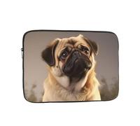 Cute Pug Dog Laptop Bag 10 inch Business Briefcase Gifts for Men Women Water Resistant Laptop Sleeve Carry On Laptop Case Shockproof Protective Computer Bag Notebook Case