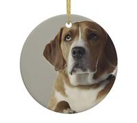 Cute Pug Dog Print Christmas Ornaments Couple Gifts For Him Her Christmas Tree Decoration Ceramic Hanging Ornament Anniversary