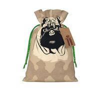 Cute Pug Dog Print Drawstring Pouch For Gifts,Reusable Adorable Gift Bags,Perfect For Jewelry And More