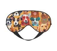 Cute Pug Dog Print Eye Mask,Silk-Like Sleep Mask,Night Sleeping Mask for Men Women,for Sleep Relaxation