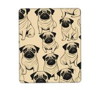 Cute Pug Dog Print Small Desk Pad,Rubber Base with Precision Stitched Edges,Perfect for Office,Gaming